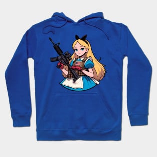 Tactical Wonderland Odyssey Tee: A Unique Twist on Alice's Journey Hoodie